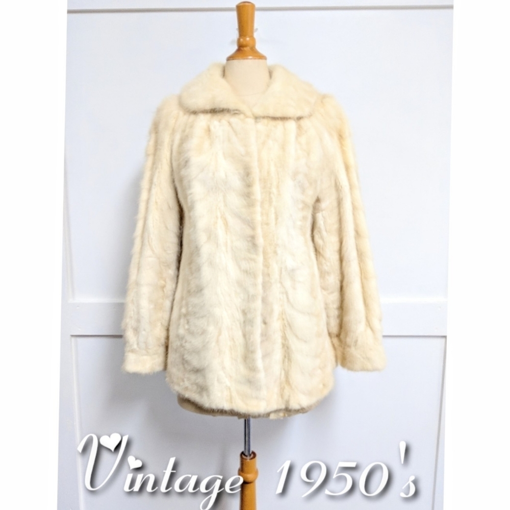 Vintage 1950's Azurine Section Mink Jacket size 12